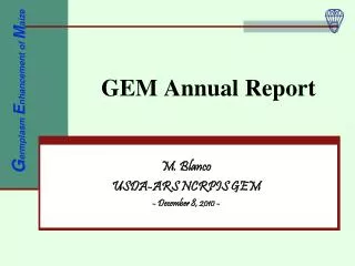 GEM Annual Report
