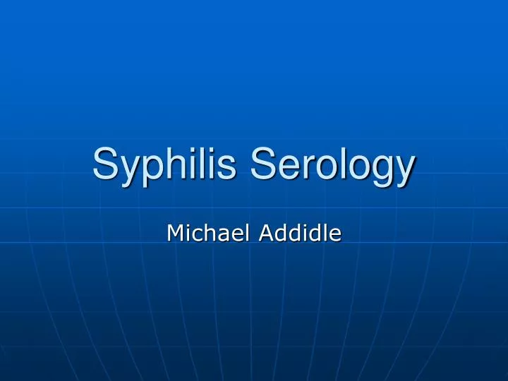 syphilis serology
