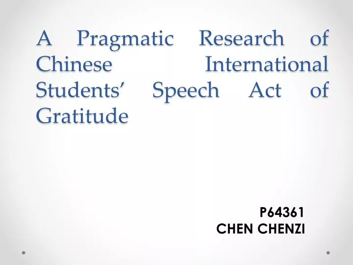 a pragmatic research of chinese international students speech act of gratitude