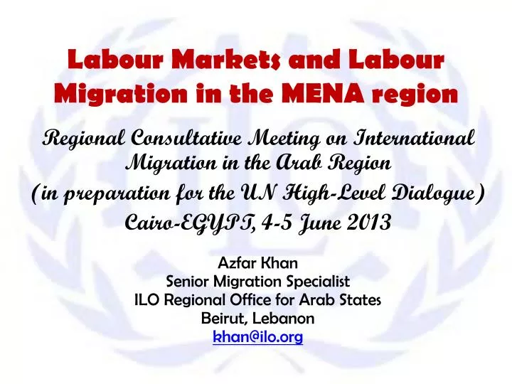 labour markets and labour migration in the mena region