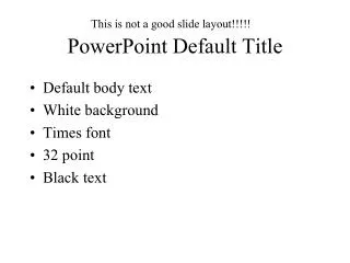 PowerPoint Default Title