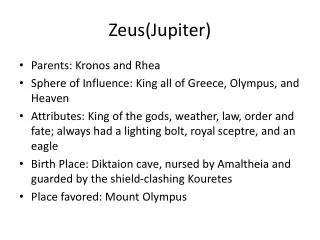 Zeus(Jupiter)