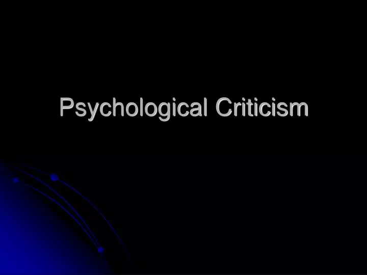 psychological criticism