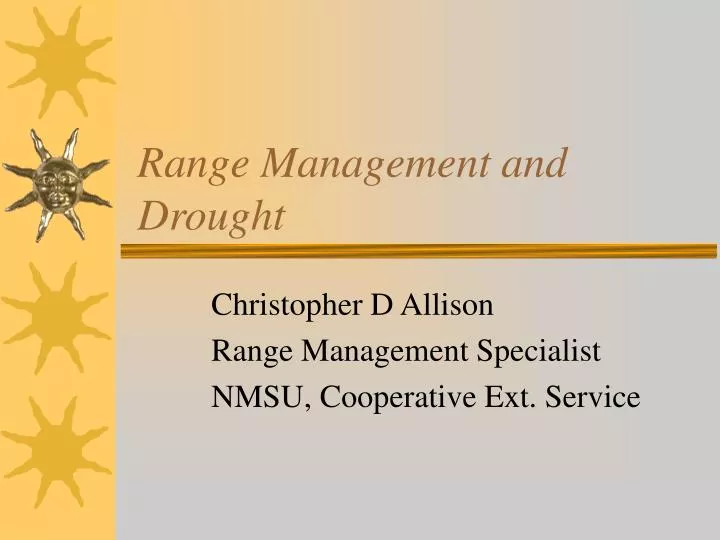 range management and drought