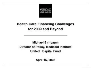 2006 National Health Expenditures = $2.1 trillion