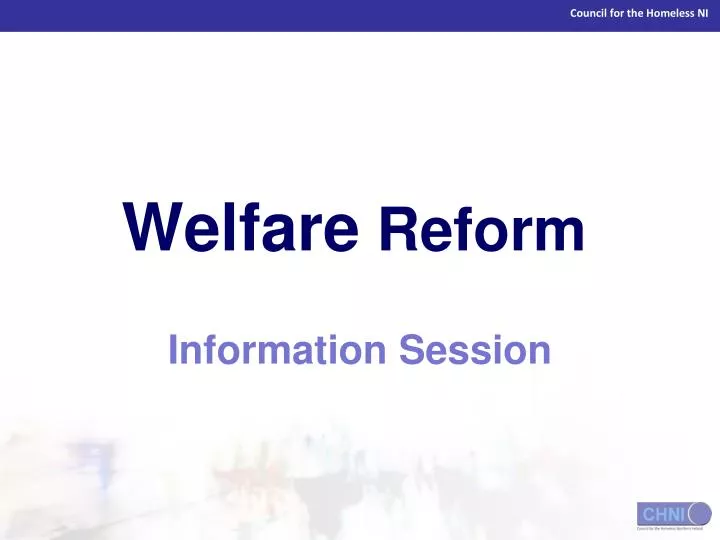 welfare reform