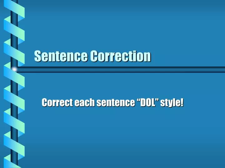sentence correction