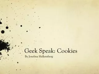 Geek Speak: Cookies