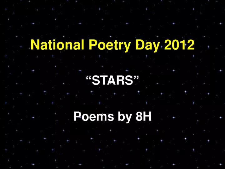 national poetry day 2012
