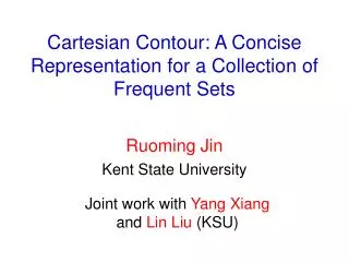 Cartesian Contour: A Concise Representation for a Collection of Frequent Sets