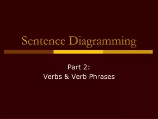 Sentence Diagramming
