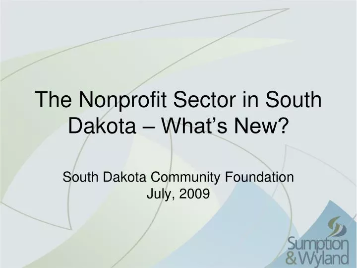 the nonprofit sector in south dakota what s new