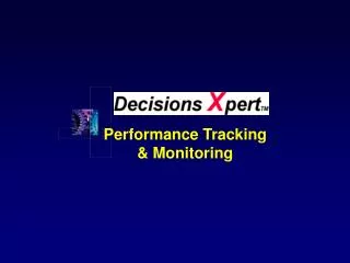 Performance Tracking &amp; Monitoring