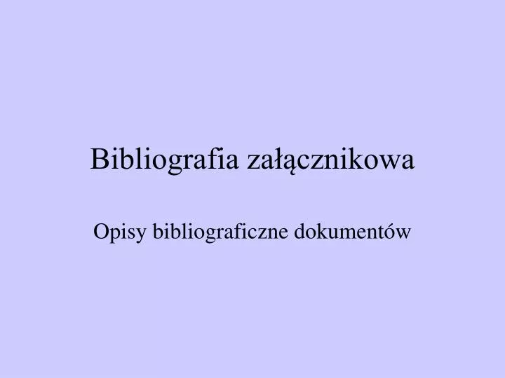 bibliografia za cznikowa