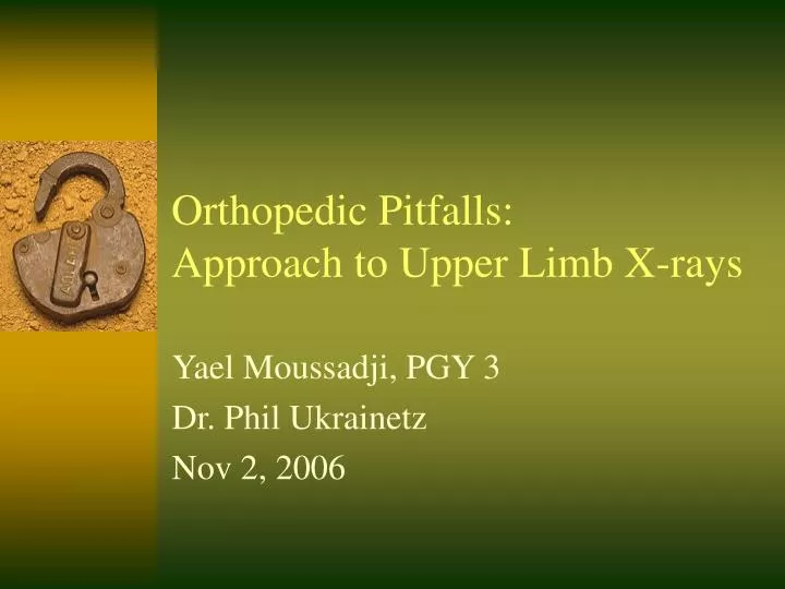 orthopedic pitfalls approach to upper limb x rays