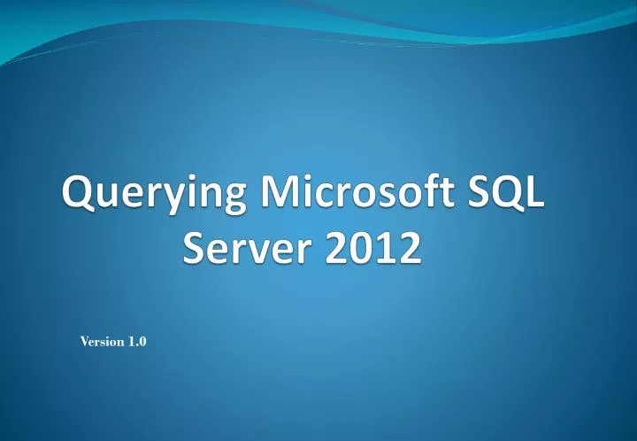 querying microsoft sql server 2012