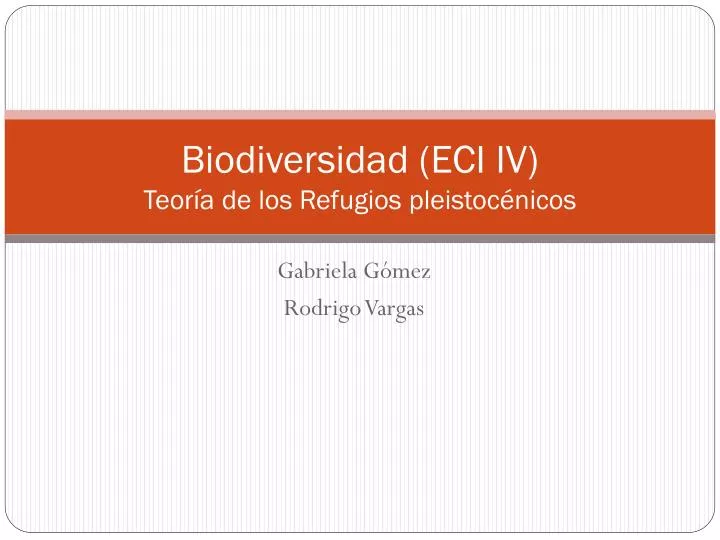 biodiversidad eci iv teor a de los refugios pleistoc nicos