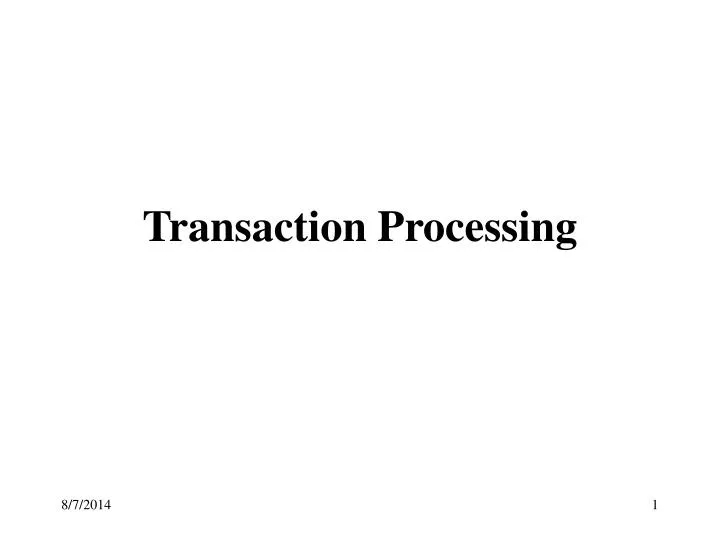 transaction processing