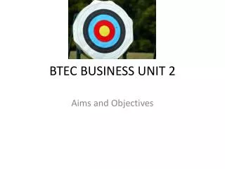 BTEC BUSINESS UNIT 2