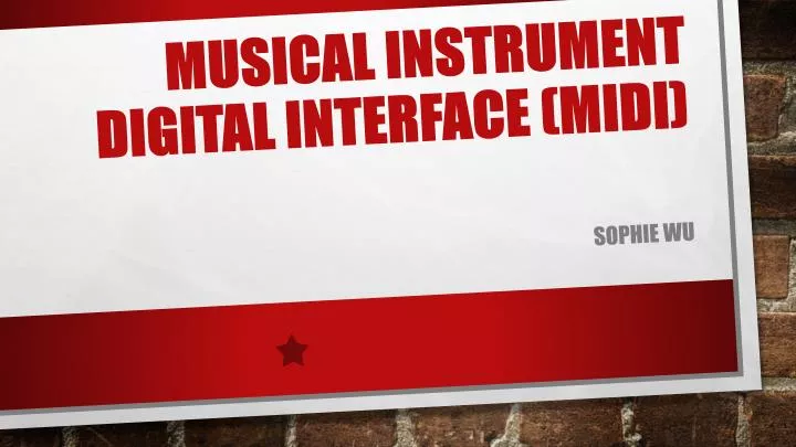 musical instrument digital interface midi