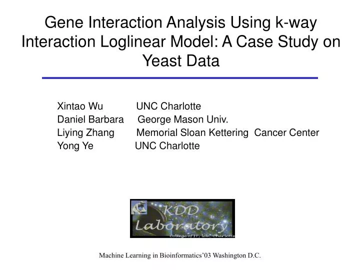 gene interaction analysis using k way interaction loglinear model a case study on yeast data