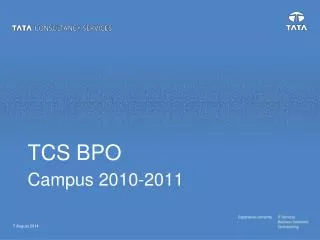 TCS BPO Campus 2010-2011