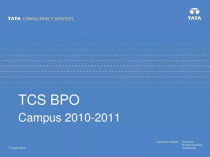 tcs bpo campus 2010 2011