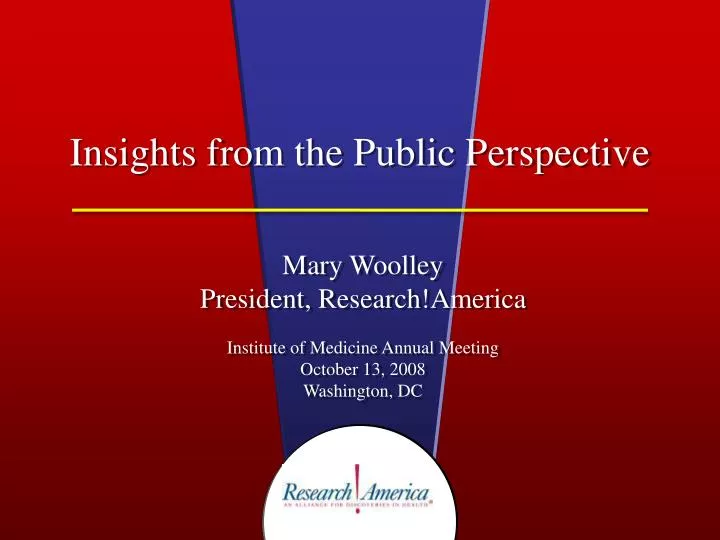 insights from the public perspective