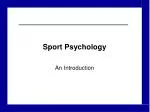 Sport Psychology - slide 1