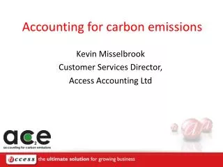 Accounting for carbon emissions