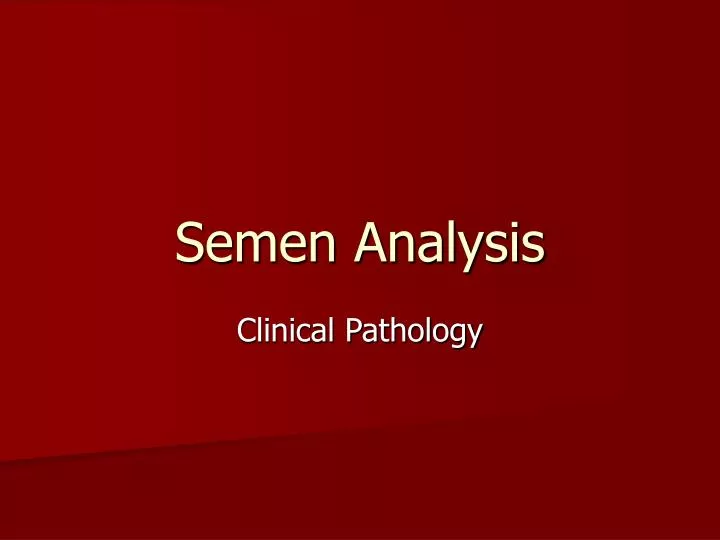 semen analysis