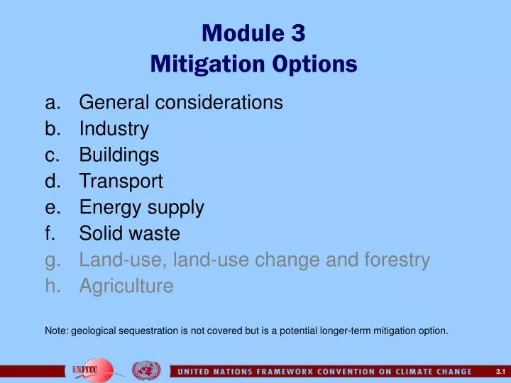 module 3 mitigation options