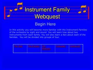 Instrument Family Webquest