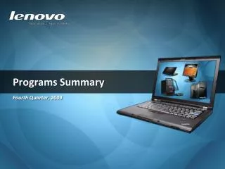 Programs Summary