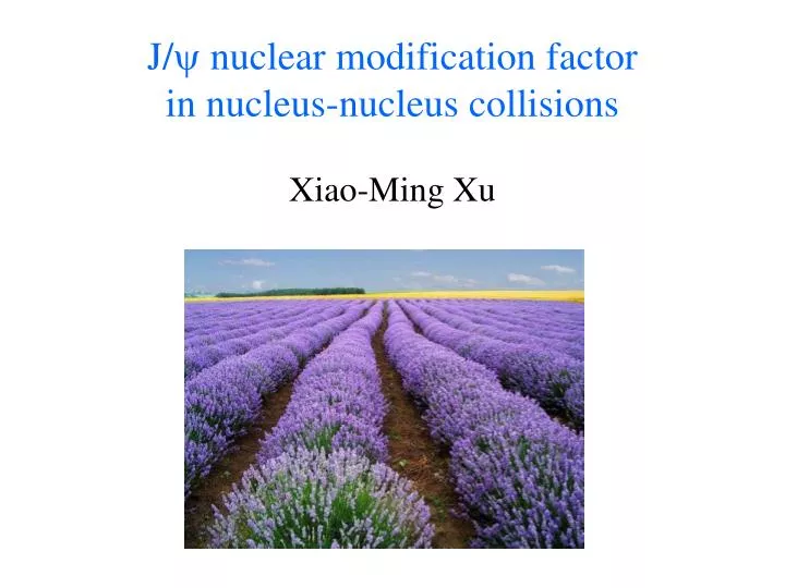 j nuclear modification factor in nucleus nucleus collisions