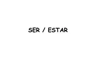 ser estar