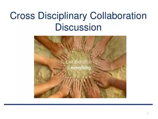 Cross Disciplinary Collaboration Discussion