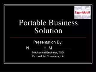 Portable Business Solution