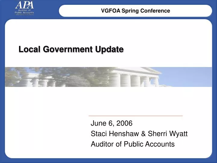 local government update