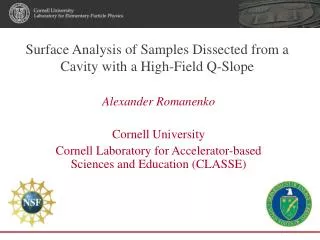 Surface Analysis of Samples Dissected from a Cavity with a High-Field Q-Slope