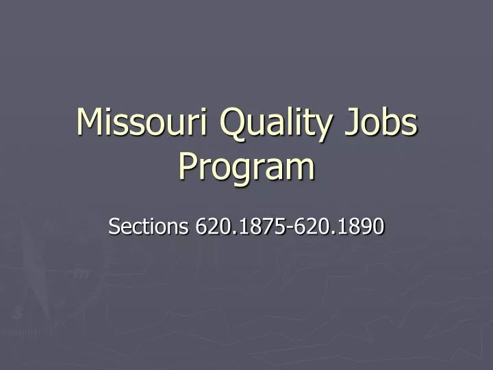 missouri quality jobs program