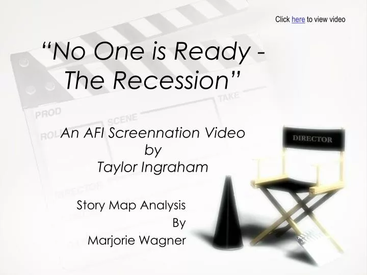 no one is ready the recession an afi screennation video by taylor ingraham