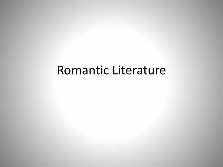 romantic literature