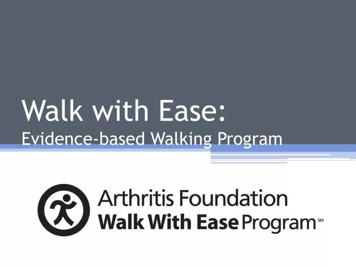walk with ease evidence based walking program