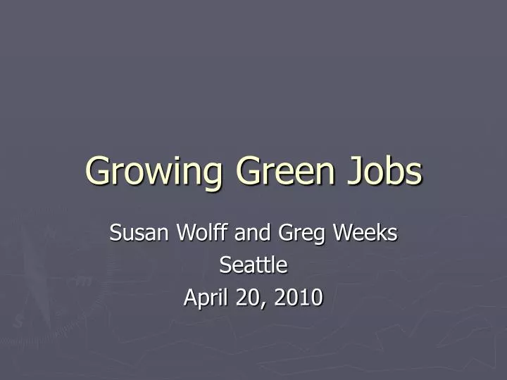 growing green jobs