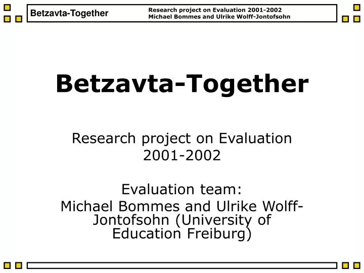 betzavta together