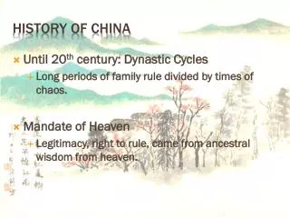 History of China