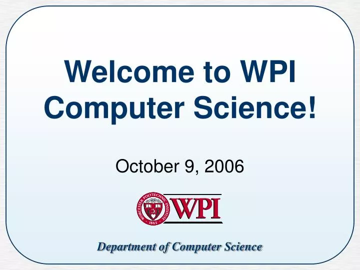 welcome to wpi computer science