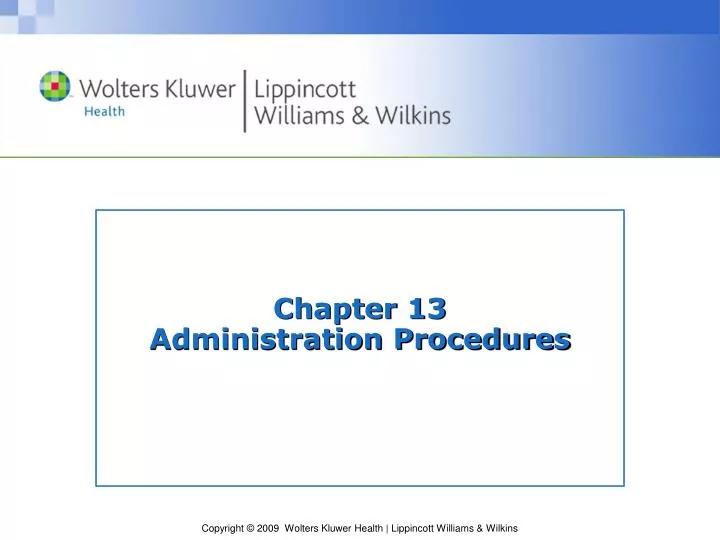 chapter 13 administration procedures