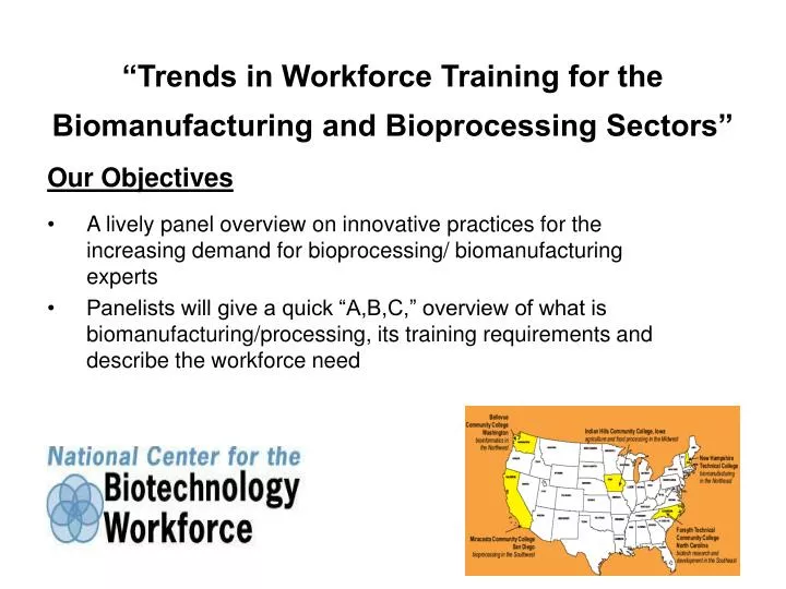 trends in workforce training for the biomanufacturing and bioprocessing sectors